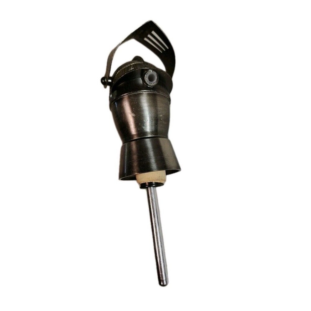 Vintage MCM Medieval Knight Helmet Liquor Pourer Stopper Metal Barware Rare - Picture 6 of 7